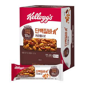 켈로그 단백질바K 카라멜&넛, 480g, 12개입, 1개