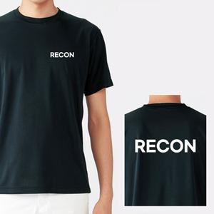 라운드 반팔 RECON 커스텀 화이트 쿨 티셔츠 길단 유니폼 유니폼제작 커스텀티셔츠