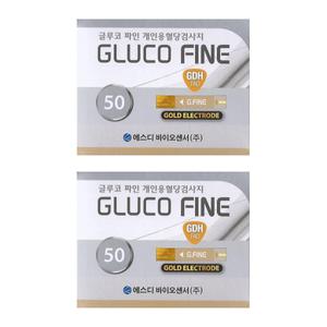 에스디바이오센서 글루코파인 혈당시험지 혈당측정검사지 2박스 100매 - 26년 10월