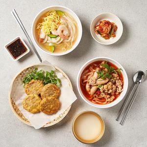 [3종]더칼칼한알곤이칼국수518g+새우칼국수402g+대왕동그랑땡350g