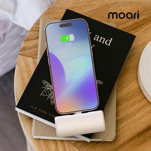 모아리 도킹형 10W 일체형 무선 보조배터리 5000mAh C타입 8핀 삼성 갤럭시 애플 아이폰