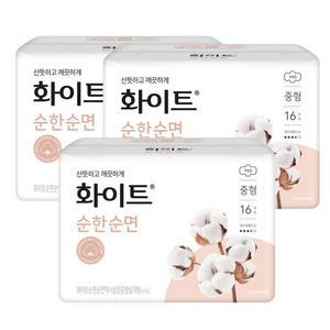 화이트 순한순면 중형 16P X 3팩