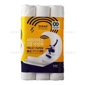 노브랜드 화장지 서프라이즈 3겹 27M 36롤 1개 대용량