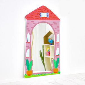 키즈카페 어린이집 아크릴 안전거울 동화 집 테마 유아 전신거울 58.2x88.7cm KR7418