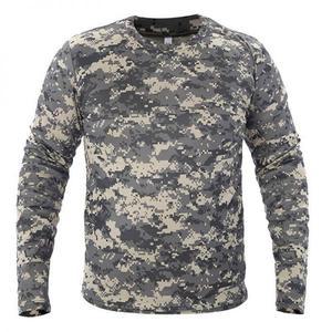 등산티셔츠 여름 야외 전술 티셔츠 긴팔 위장 군복 훈련 사이클링 사냥 피트니스 운동복 Camisas