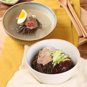 [냉면家]매콤 시원한 칡 물냉면 5인+비빔냉면 5인 (사리+동치미육수+비빔장)