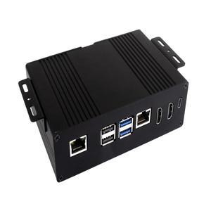 Waveshare 다기능 올인원 미니 컴퓨터 키트, 라즈베리 파이 5 용, PCIe 어댑터용 알루미늄 합금 케이스 옵