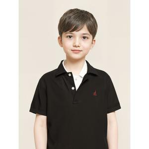 [BEANPOLE KIDS] [Essential] 피케 칼라 반팔 티셔츠  블랙 (BI5242UE65)