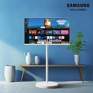 [삼성]삼탠바이미 스마트모니터 LS27DM503EK-ST 각도조절 무소음 높이조절 이동식거치대 리모컨포함
