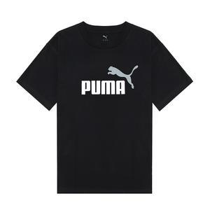 푸마 PUMA 에센셜 투컬러 NO.1 로고 남성 반팔티 반팔 티셔츠 블랙 684708-01