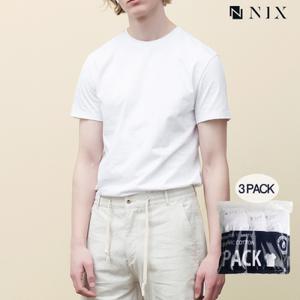 [닉스][NIX]유니) 라운드 반팔 3팩 티셔츠(FNARCTA796P)