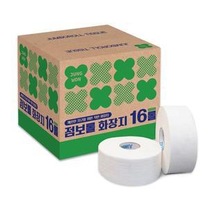 [기타]정원_단단하게 감긴 2겹 민자 210M 점보롤 화장지 16롤