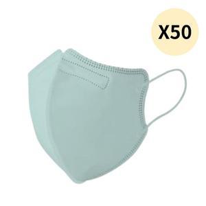 숨편한하루 덴탈 마스크 컬러 중형 민트 추천 5매 X10