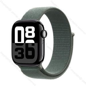 2025 Apple Watch 10 GPS + Cellular 42mm 제트 블랙 알루미늄 케이스 그리고 세이지 스포츠 루프