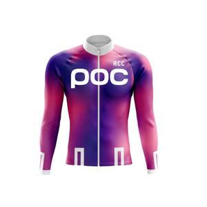 RCC POC 얇은 긴팔 사이클링 저지 세트  통기성 Mtb 레이싱 자전거 유니폼  용수철 재킷  여름