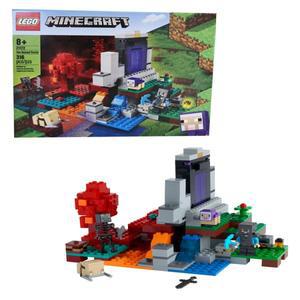 LEGO 21172 마인크래프트 폐허된 포털 장난감, 스티브와 위더 스켈레톤 피규어, 8 세 이상 어린이를 빌딩