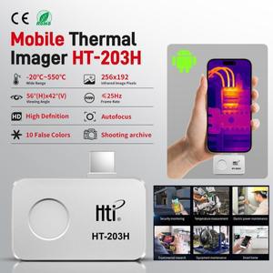 HT-203H 256*192 열 카메라 안드로이드 Type-C 열 화상 카메라 PCB 장치 오류 감지를 위한 25Hz 모바일 열