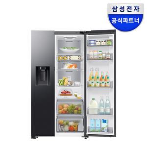 [본사_빠른설치]삼성전자 삼성 비스포크 얼음정수기 냉장고 AI RS80F64J3F 양문형 프리스탠딩 623리터 젠틀블랙