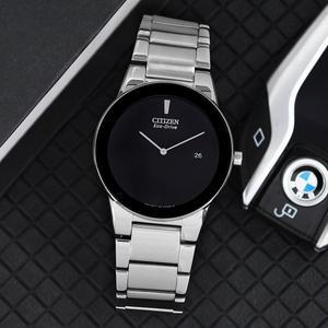 [시티즌] AU1060-51E 에코 드라이브 엑시엄 아날로그 클래식 남자 메탈 시계 c