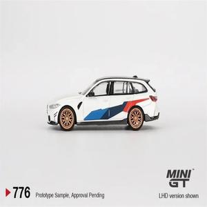 MINI GT 1:64 M3 M 퍼포먼스 투어링 알파인 화이트 LHD 다이캐스트 모델 자동차
