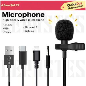 카메라 고 외부 유선 마이크 휴대폰 컴퓨터 조명 Type-C USB 인터페이스 HD
