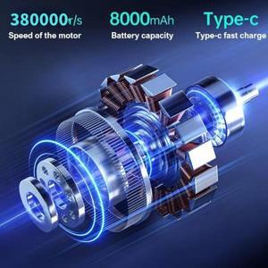 탁상용 선풍기샤오미 380000 RPM 터보 팬 강력한 공기 송풍기 휴대용 무선 먼지 청소기 TypeC 충전 브러시