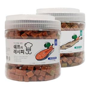 대용량 연어+황태 트릿 애완견 교육용 간식2종 미니 펫샵