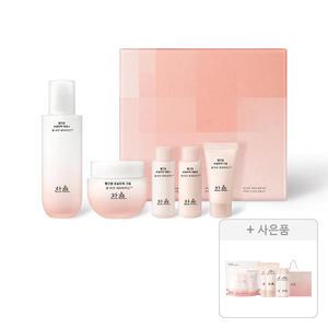 한율 빨간쌀 보습탄력 에센스 크림 2종 세트, 1개 + 증정(보습탄력 3종 키트, 1개 + 에센스 스킨 18ml, 2개 + 크림 15ml, 2개 + 쇼핑백, 1개)