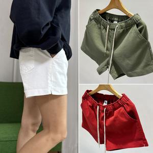 옷걸이표 25NEW 트임반바지 밴딩3부 면스판 여성