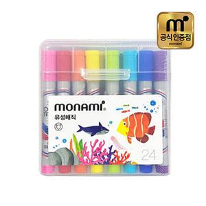 모나미 24색유성매직 둥근촉