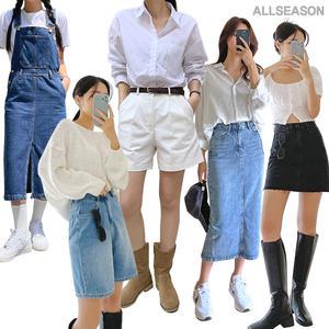 [올시즌]청반바지/5부/핫팬츠/숏츠/반바지/찢청/밴딩/치마바지/청치마/스커트/3부/4부/롱스커트/빅사이즈