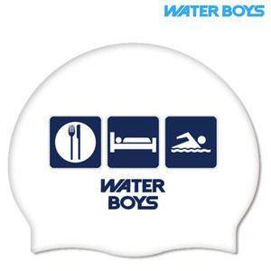 쳐먹고 쳐자고 수영하고(WHT) 실리콘 수모 수영모