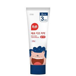 [비앤비] 에코 키즈치약 딸기맛 80g 4입+ 800ml 세제 1입