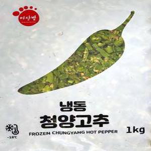 마당발 냉동 청양고추 슬라이스 1kg 대용량 식자재 업소 식당 간편재료 매운고추 다양한음식
