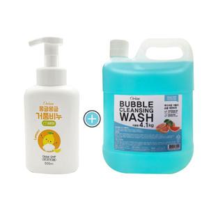 오릭스 거품비누 4.1Kg + 오릭스 몽글몽글 거품 핸드워시 500ml 대용량 비누 손세정제 핸드워시 리필