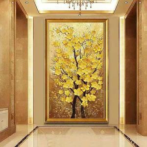 대형 보석십자수 비즈DIY 큐빅구슬 자수 세로금전매화꽃 50x100cm