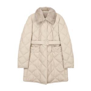 (런칭가399,000원) 밍크카라 이태리 램스킨 구스다운 코트
