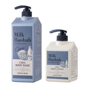 밀크바오밥 세라 바디워시 화이트머스크, 1200ml, 1개 + 바디로션, 600ml, 1개