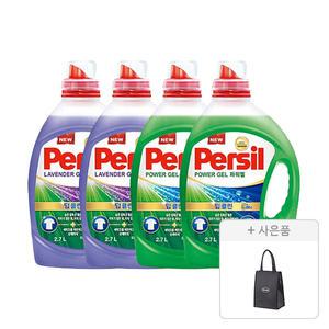 퍼실 드럼/일반 겸용 액체세제 라벤더 2.7L, 2개 + 파워젤 2.7L, 2개 + 증정(헨켈 쿨러백, 1개)