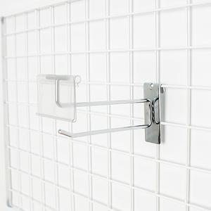메쉬망용 이중후크 크롬 (가격표시기) 철망 네트망 휀스망 부속후크 소품걸이
