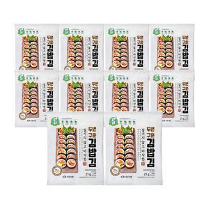 지도표성경김 두번구운 김밥김 21g(10매) x 10봉