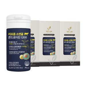 비카인 POWER UP 소연골 콘드로이친 1200mg 60정 3통 소유래 관절엔 콘드로친 식약청인정