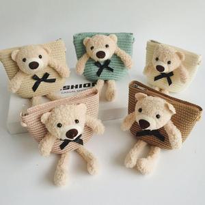 [XBHL77LL]유아용 봉제 곰돌이 봉제 인형 크로스백 아동용