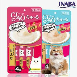 이나바 챠오츄르 참치 닭가슴살 헤어볼 연어 4p