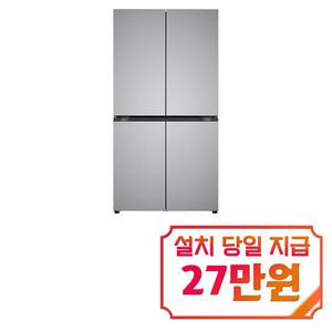 [LG] 디오스 오브제컬렉션 STEM 매직스페이스 4도어 냉장고 860L (오브제컬렉션 프라임 실버/프라임 실버) T875P141 / 60개월 약정s