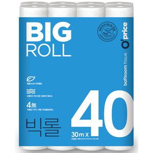 킴스클럽 OPRICE 휴지 대용량 빅롤화장지 3겹 30m 40개입 2개