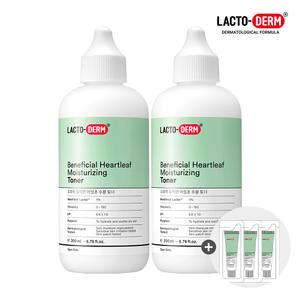 락토덤 어성초 수분토너 200ml 2개 + 수분크림 1ml 3매 증정