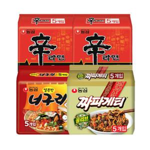 신라면 10입 + 너구리 5입 + 짜파게티 5입 (총 20봉)