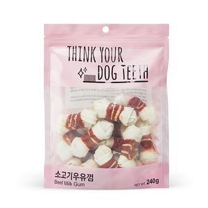 Think Your Dog Teeth 소고기딩고 우유껌 소 15p 강아지  간식