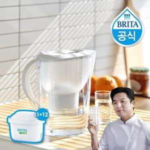 브리타 정수기 마렐라XL 3.5L 화이트 1년팩 ( 기본필터 1입 + 추가필터 12개입)